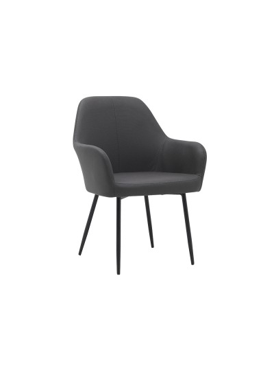 Silla q-connect confidente siemione base metalica alt max 820 anc 570 prof 580 color gris oscuro