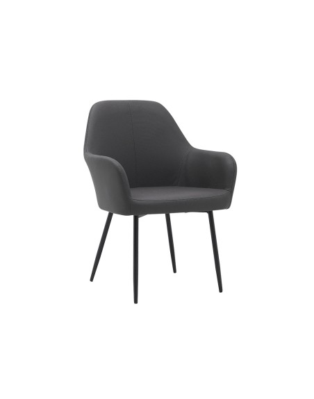 Silla q-connect confidente siemione base metalica alt max 820 anc 570 prof 580 color gris oscuro