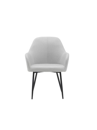Silla q-connect confidente siemione base metalica alt max 820 anc 570 prof 580 color gris claro