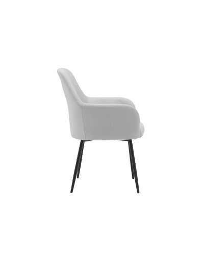 Silla q-connect confidente siemione base metalica alt max 820 anc 570 prof 580 color gris claro