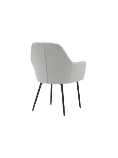 Silla q-connect confidente siemione base metalica alt max 820 anc 570 prof 580 color gris claro