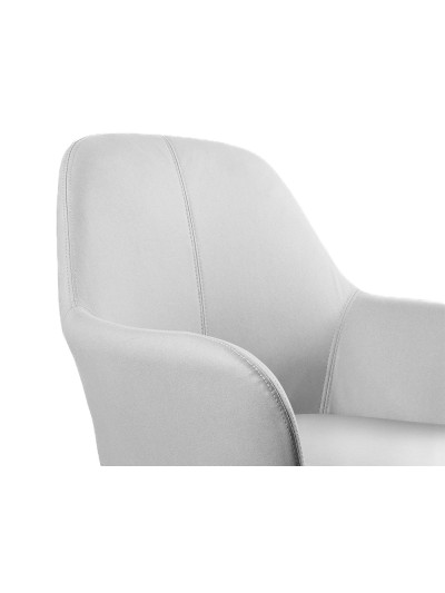 Silla q-connect confidente siemione base metalica alt max 820 anc 570 prof 580 color gris claro
