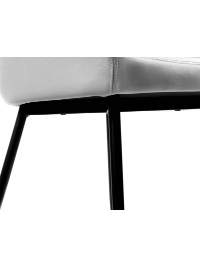 Silla q-connect confidente siemione base metalica alt max 820 anc 570 prof 580 color gris claro