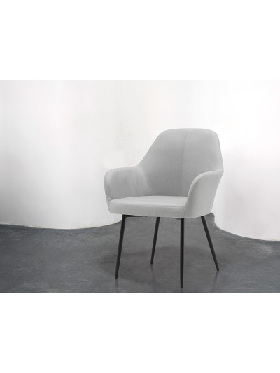 Silla q-connect confidente siemione base metalica alt max 820 anc 570 prof 580 color gris claro