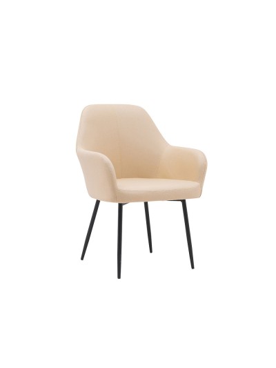 Silla q-connect confidente siemione base metalica alt max 820 anc 570 prof 580 color marron arena
