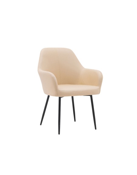 Silla q-connect confidente siemione base metalica alt max 820 anc 570 prof 580 color marron arena