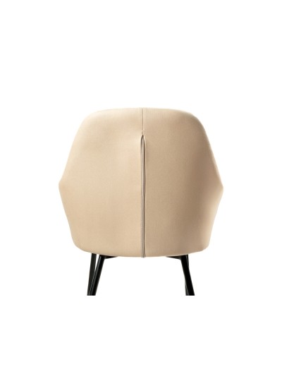 Silla q-connect confidente siemione base metalica alt max 820 anc 570 prof 580 color marron arena