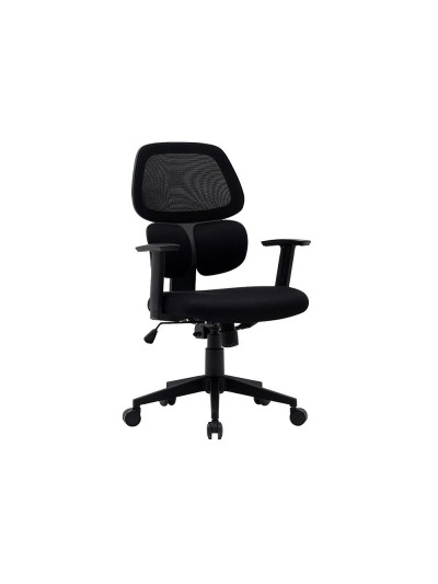 Silla q-connect oficina ancona malla base metalica alt max 1110 anc 660 prof 590 ruedas premium color negro