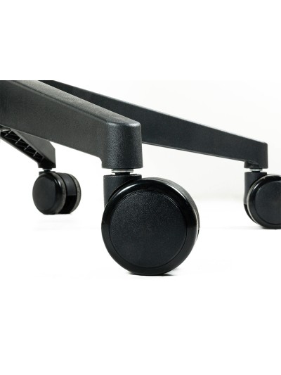 Silla q-connect oficina alba malla base metalica alt max 1110 anc 610 prof 580 ruedas premium color negro azul