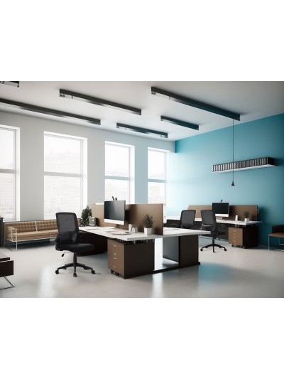 Silla q-connect oficina alba malla base metalica alt max 1110 anc 610 prof 580 ruedas premium color negro