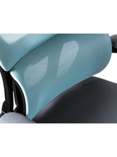 Silla q-connect direccion sorrento malla base metalica alt max 1320 anc 650 prof 600 mm ruedas premium azul gris