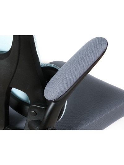 Silla q-connect direccion sorrento malla base metalica alt max 1320 anc 650 prof 600 mm ruedas premium azul gris