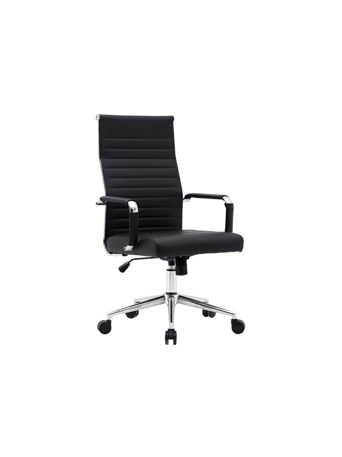 Silla q-connect direccion bosa simil piel base metalica alt max 1130 anc 550 prof 630 mm ruedas premium color negro Silla q-connect direccion bosa simil piel base metalica alt max 1130 anc 550 prof 630 mm ruedas premium color negro