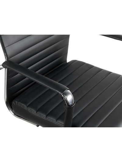 Silla q-connect direccion bosa simil piel base metalica alt max 1130 anc 550 prof 630 mm ruedas premium color negro