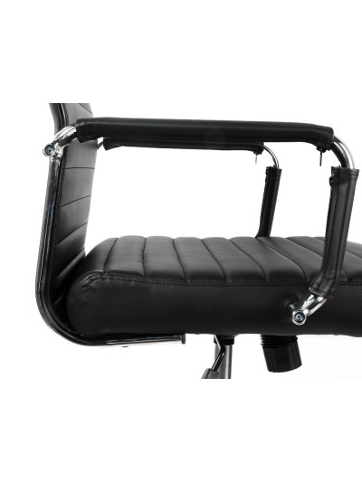 Silla q-connect direccion bosa simil piel base metalica alt max 1130 anc 550 prof 630 mm ruedas premium color negro