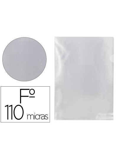 Carpeta q-connect dossier uñero plastico folio transparente 110 micras