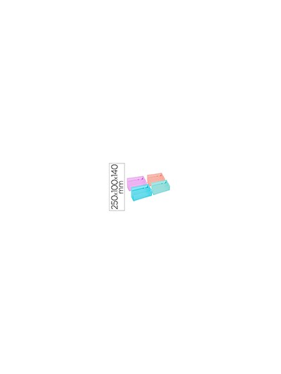 Organizador exacompta aquarel carton forrado 3 compartimentos colores pastel surtidos 250x100x140 mm
