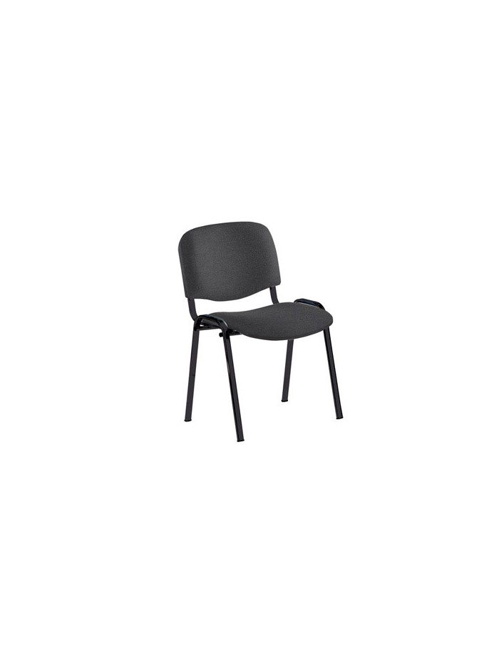 Silla rocada confidente estructura metalica tapizada en tela ignifuga negra 57x81x48 cm Silla rocada confidente estructura metalica tapizada en tela ignifuga negra 57x81x48 cm