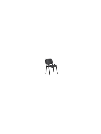 Silla rocada confidente estructura metalica tapizada en tela ignifuga negra 57x81x48 cm