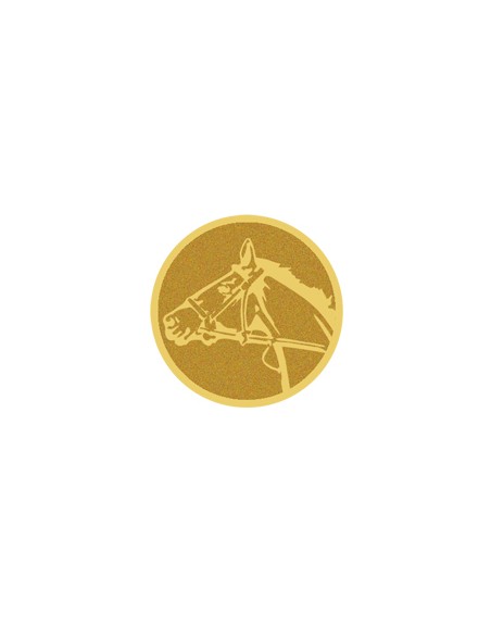 25/26 DISCO DORADO AUTOADHESIVA CABALLO Ø 2,5 CM