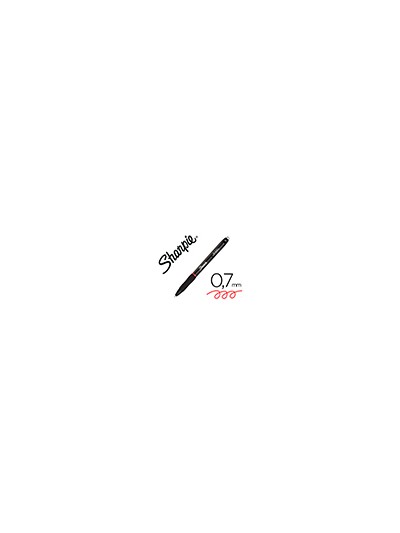 Boligrafo sharpie retractil tinta gel punta 0,7 mm color rojo