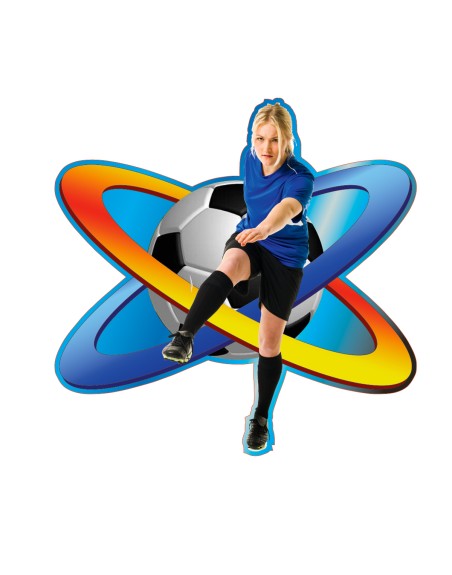 25/26 APLIQUE MADERA FUTBOL  FEMENINO  8 CM