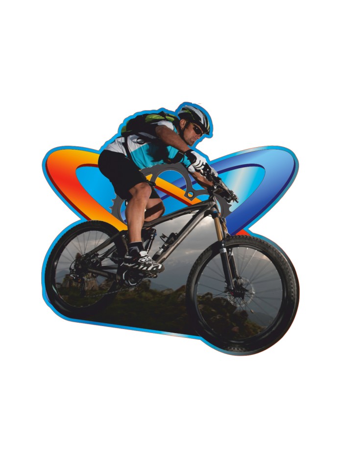 25/26 APLIQUE MADERA CICLISMO 8 CM