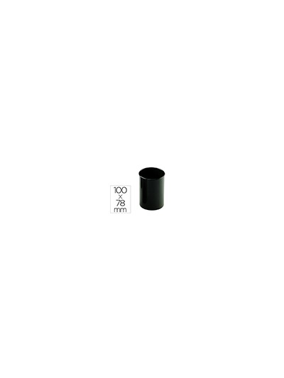 Cubilete portalapices faibo negro opaco plastico reciclado diametro 78 mm alto 100 mm alto