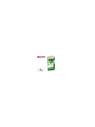 Rotulador edding 28 para pizarra blanca ecoline 90% reciclado bolsa 4 colores surtidos punta redonda 1,5-3