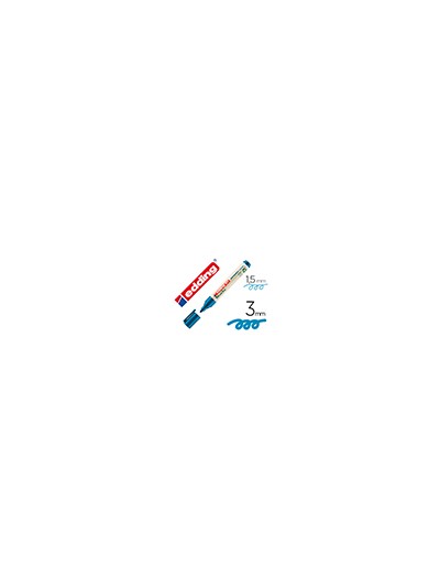 Rotulador edding 21 marcador permanente ecoline 90% reciclado color azul punta redonda 1,5-3 mm recargable