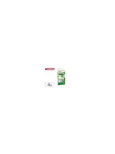 Rotulador edding 21 marcador permanente ecoline 90% reciclado bolsa 4 colores surtidos punta redonda 1,5-3