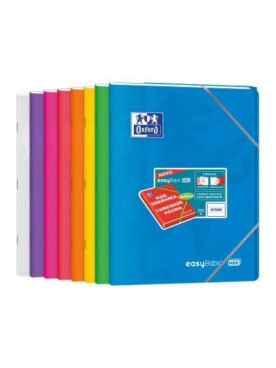 Libreta escolar oxford easybook tapa plastico din a4+ 48 hojas horizontal colores surtidos