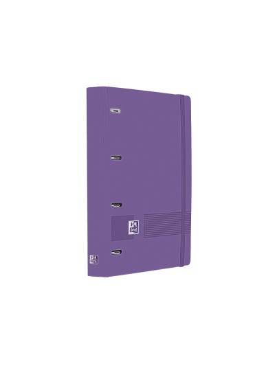 Carpeta 4 anillas oxford europeanbinder live&go tapa polifoam din a4 + recambio 120 hojas cuadro 5 mm lila