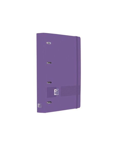 Carpeta 4 anillas oxford europeanbinder live&go tapa polifoam din a4 + recambio 120 hojas cuadro 5 mm lila