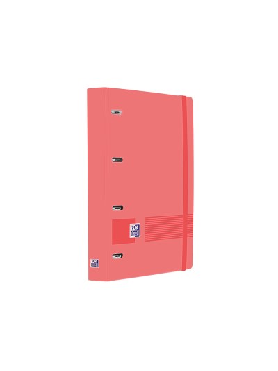 Carpeta 4 anillas oxford europeanbinder live&go tapa polifoam din a4 + recambio 120 hojas cuadro 5 mm sandia