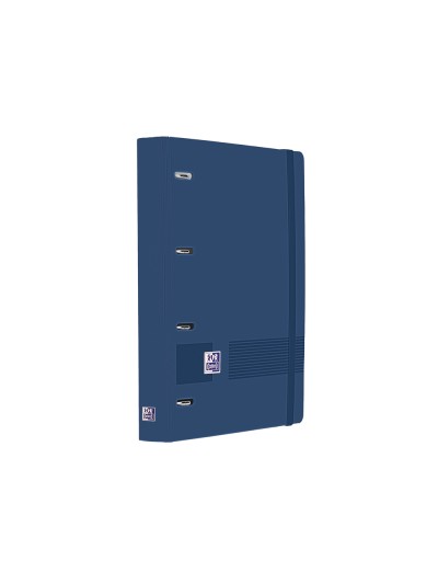 Carpeta 4 anillas oxford europeanbinder live&go tapa polifoam din a4 + recambio 120 hojas cuadro 5 mm azul