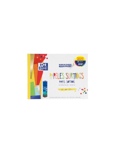 Bloc trabajos manuales oxford multiple con barra pegamento pelifix