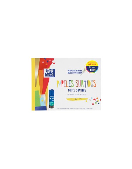 Bloc trabajos manuales oxford multiple con barra pegamento pelifix