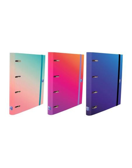 Carpeta 4 anillas oxford europeanbinder gradient tapa extradura din a4 + recambio 120 hojas horizontal