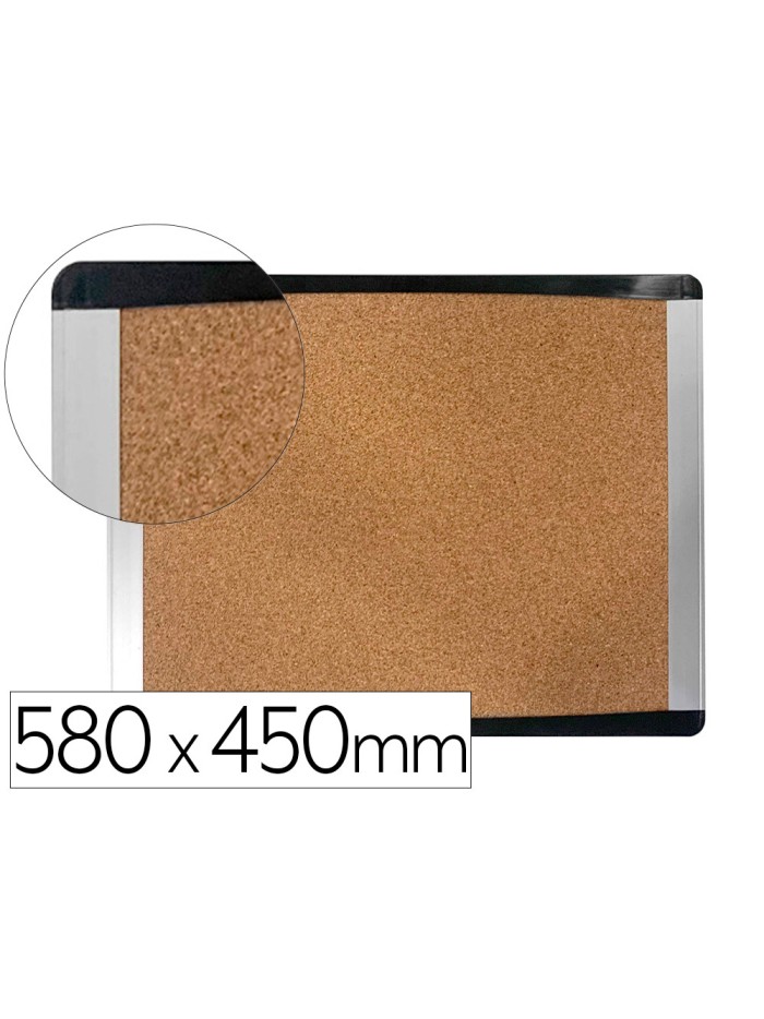 Pizarra corcho bi-office inka reciclado marco de aluminio y laterales plastico negro 580x450 mm Pizarra corcho bi-office inka reciclado marco de aluminio y laterales plastico negro 580x450 mm