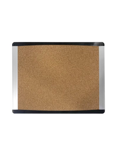 Pizarra corcho bi-office inka reciclado marco de aluminio y laterales plastico negro 355x280 mm