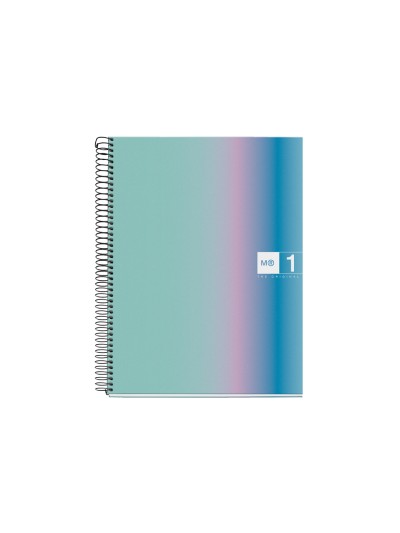 Cuaderno espiral miquelrius din a4 80 hojas 90 gr cuadro 5 mm tapa forrada aurora santorini