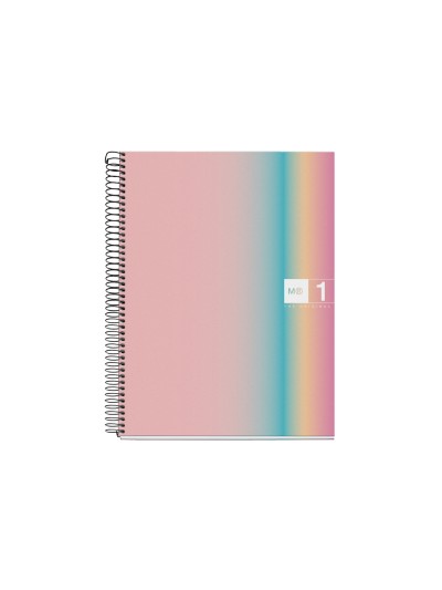Cuaderno espiral miquelrius din a4 80 hojas 90 gr cuadro 5 mm tapa forrada aurora west