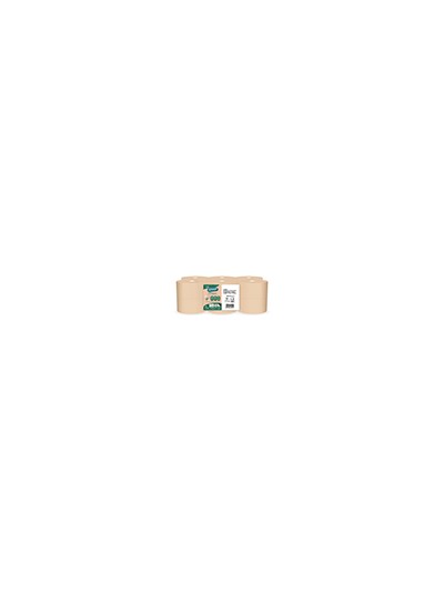 Papel higienico amoos naturally jumbo professional 2 capas pasta cruda paquete de 6 rollos 120 m