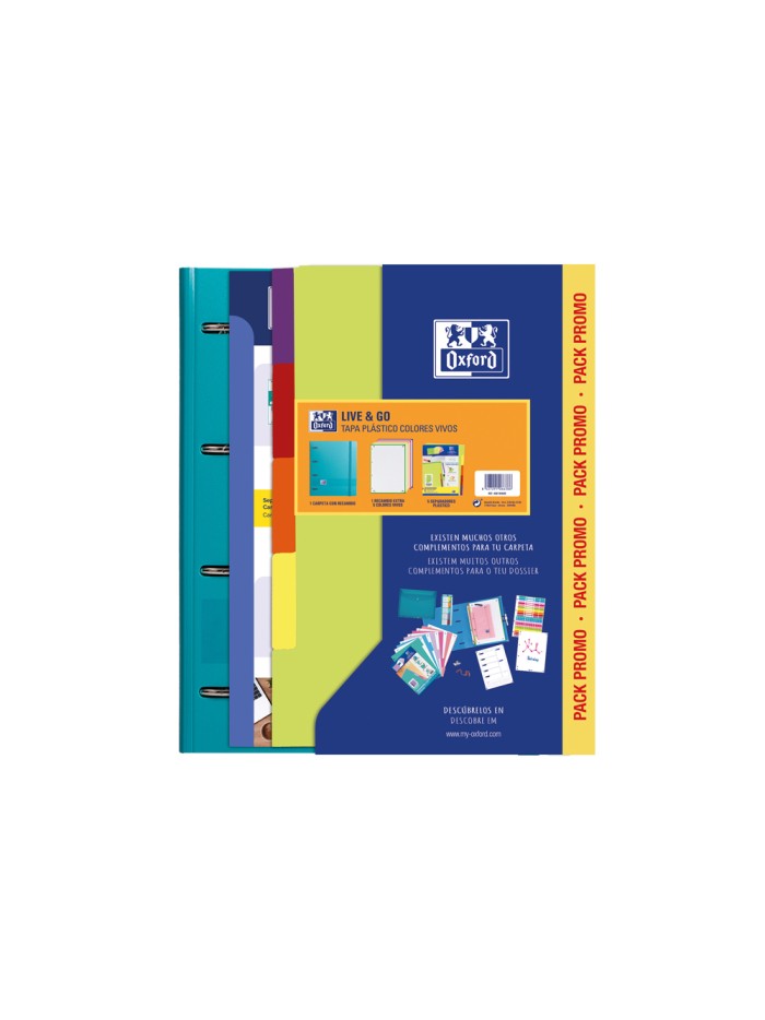 Carpeta con recambio oxford ebinder l&g vivos din a4+ 4 anillas 35 mm recambio 80 h cuadro 5 mm + juego 5 Carpeta con recambio oxford ebinder l&g vivos din a4+ 4 anillas 35 mm recambio 80 h cuadro 5 mm + juego 5