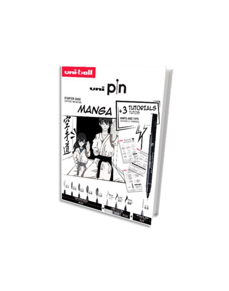 Set iniciacion rotuladores uniball pin manga starter n 1 blister de 8 unidades