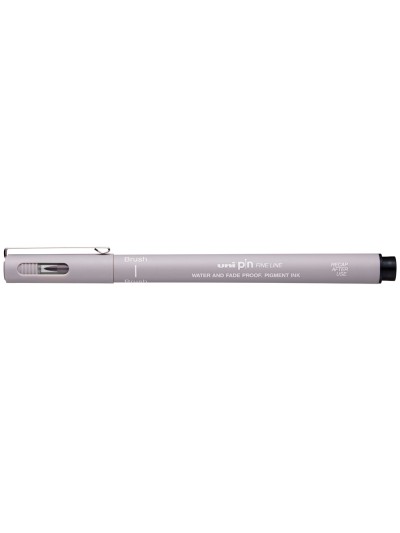 Rotulador uniball pin br-200 punta de pincel fino gris claro