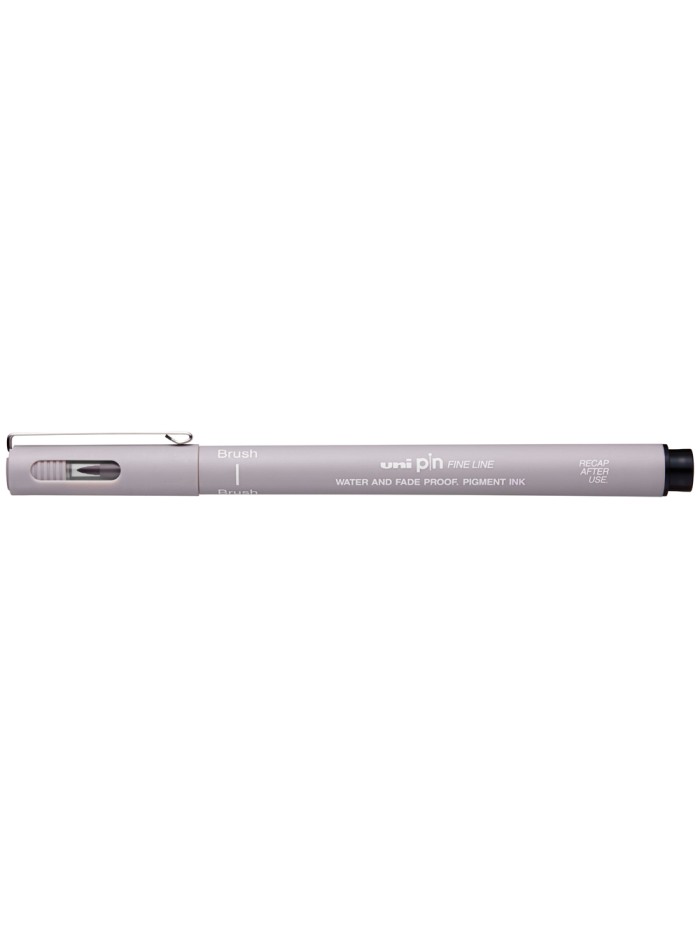 Rotulador uniball pin br-200 punta de pincel fino gris claro Rotulador uniball pin br-200 punta de pincel fino gris claro