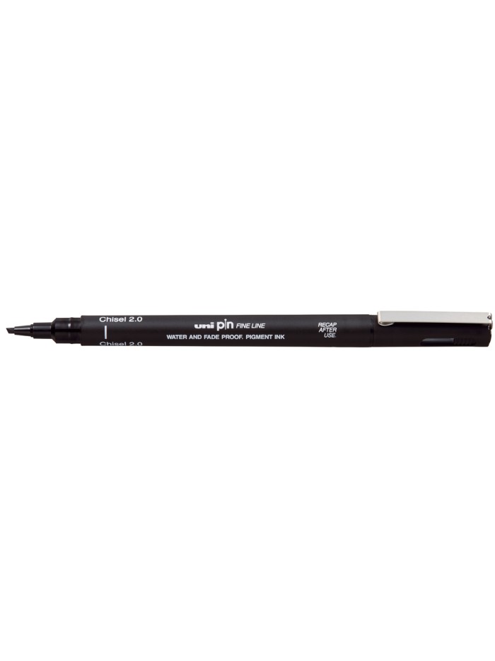 Rotulador uniball pin calibrado punta biselada 2 mm color negro Rotulador uniball pin calibrado punta biselada 2 mm color negro