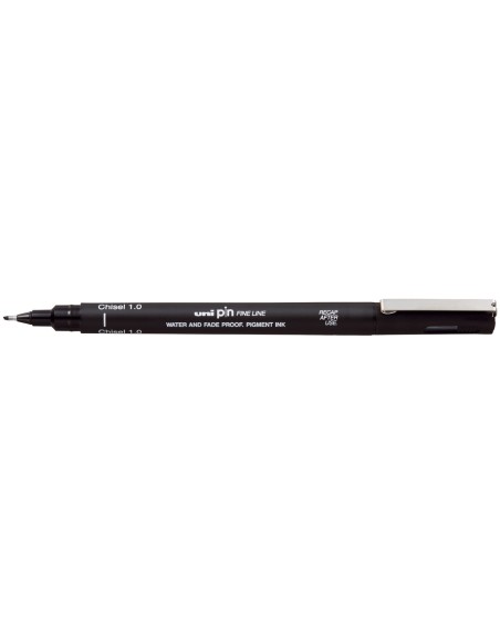 Rotulador uniball pin calibrado punta biselada 1 mm color negro